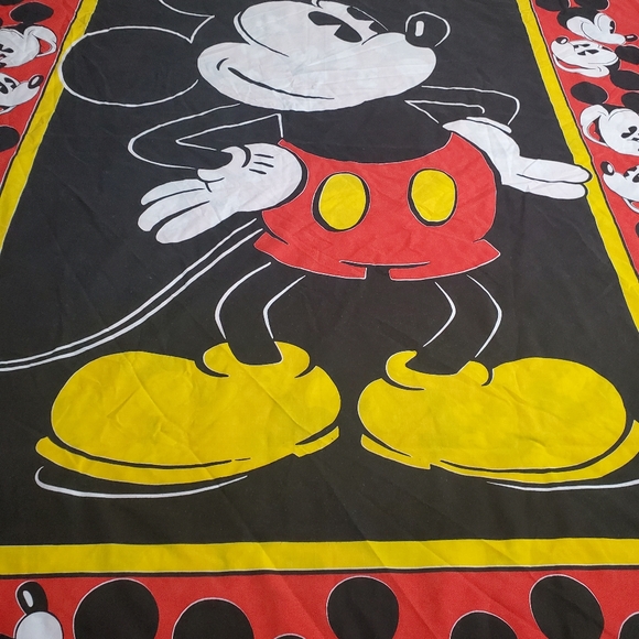 Vintage 90's Disney Mickey Mouse Double Sided Duvet Cover Twin Bedding - Picture 3 of 13